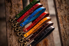 Handmade Leather Tooled Mens Cool Car Key Wallet Coin Wallet Pouch Car KeyChain for Men - imessengerbags