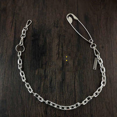 32'' Metal BIKER SILVER WALLET CHAIN LONG Safety Pin PANTS CHAIN Jeans –  imessengerbags