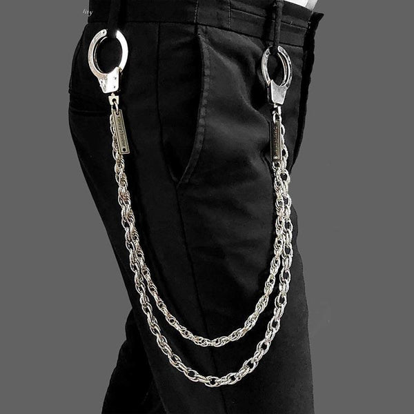 Wallet Chain for Men Mens Wallet Chains Heavy Duty Punk Skull Pants Chain  for Men, Black, OX Horn