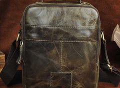 Small Leather Mens SIDE BAG COURIER BAG Messenger Bag Shoulder Bag for Men
