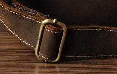 Genuine Leather Mens Cool Backpack Sling Bag Large Brown Travel Bag Hiking Bag for men - imessengerbags