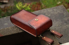 Handmade Cool Leather Belt Pouch Mens Waist Bag Cell Phone Holsters for Men