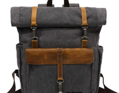Cool Canvas Mens Travel Backpack Canvas School Backpack Laptop Backpack for Men - imessengerbags