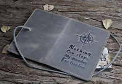 Handmade Leather Mens Cool Short Wallet Passport Card Holder Small Card Slim Wallets for Men - imessengerbags