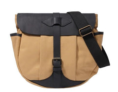 Mens Canvas Leather Saddle Side Bag Messenger Bag Canvas Shoulder Bag for Men