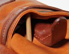Genuine Leather Mens Cool Chest Bag Sling Bag Crossbody Bag Travel Bag Hiking Bag for men - imessengerbags