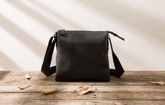 Cool Leather Black Mens Messenger Bags Vintage Shoulder Bags  for Men - imessengerbags