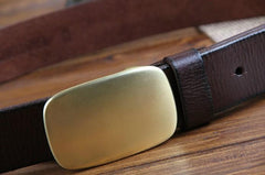 Genuine Leather Punk Rock Biker Trucker Mens Belt Men Black Coffee Belt for Men - imessengerbags