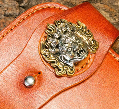 Handmade Long Wallet Mens Cool Leather Chain Wallet Biker Trucker Wallet with Chain - imessengerbags