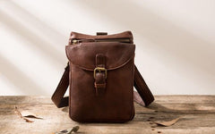 Cool Leather Coffee Belt Pouches Mens Waist Bag Shoulder Bag for Men - imessengerbags