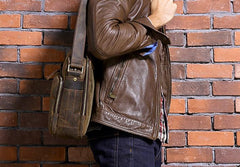 Cool Leather Vintage Mens Messenger Bags Small Shoulder Bags for Men - imessengerbags