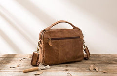 Cool Leather Small Mens Messenger Bags Small Shoulder Bags  for Men