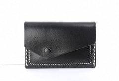 Leather Mens Card Wallet Front Pocket Wallet Small Slim Wallet Change Wallet for Men - imessengerbags