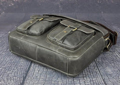 Vintage Leather Mens Briefcases Laptop Bags Business Bag Work Bag for Men