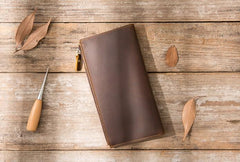 Vintage Cool Mens long Wallet Leather Wallet Long Wallet for Men - imessengerbags
