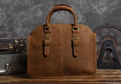 Handmade Leather Mens Cool Messenger Bag Briefcase Work Bag Business Bag for men