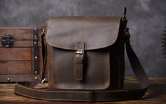 Handmade Leather Mens Cool Shoulder Bag Messenger Bag Chest Bag Bike Bag Cycling Bag for men - imessengerbags