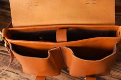 Handmade Leather Mens Cool Shoulder Bag Messenger Bag Chest Bag Bike Bag Cycling Bag for men - imessengerbags