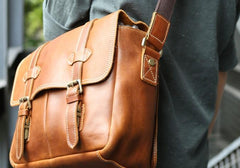 Cool Leather Mens Large Messenger Bag Shoulder Bag for men