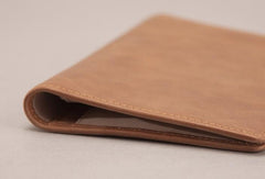 Vintage Leather Men Small Slim Travel Wallet Passport Wallet for Men - imessengerbags