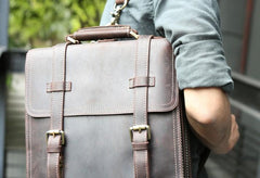 Handmade Leather Mens Backpack Travel Backpack Laptop Backpack for men - imessengerbags