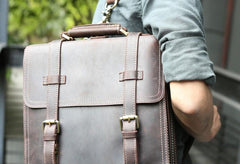 Handmade Leather Mens Backpack Travel Backpack Laptop Backpack for men