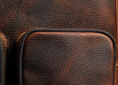 Cool Mens Leather Backpack Vintage Travel Backpack School Backpack for men - imessengerbags