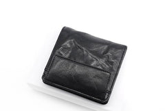 Leather Mens Front Pocket Wallet Small Wallet Slim Wallet Card Wallet for Men - imessengerbags