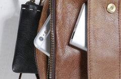 Cool Vintage Leather Small Mens Messenger Bags Shoulder Bags for Men