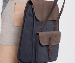 Cool Canvas Gray Mens Handbag Canvas Backpack Canvas Travel Bag for Men