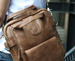 Cool Leather Mens Small Handbag Messenger Bag Shoulder Bag for men - imessengerbags