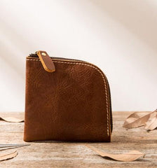 Cool Leather Mens Front Pocket Wallet Vintage Small Wallets for Men - imessengerbags