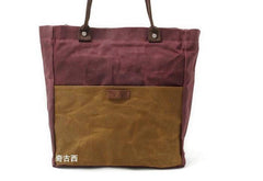 Mens Waxed Canvas Tote Bag Canvas Shopper Bag Canvas Shoulder Bag for Men