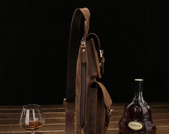Leather Mens Sling Bag Chest Bag Cool Sling Shoulder Bag Sling Backpack for men - imessengerbags