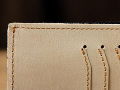 Black Leather Mens Small Wallet Bifold Wallet for Men - imessengerbags