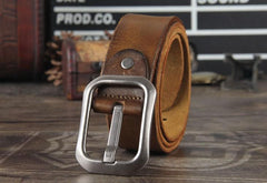 Genuine Leather Punk Rock Biker Trucker Mens Belt Men Black Coffee Belt for Men