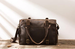 Cool Vintage Leather Mens Weekender Bag Travel Bags Shoulder Bags for men - imessengerbags