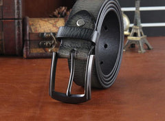 Genuine Leather Punk Rock Biker Trucker Mens Belt Men Black Coffee Belt for Men