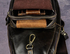 Leather Mens Chest Bag Sling Bags Sling One Shoulder Bag Sling Backpack for men