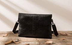 Small Leather Black Mens Cool Messenger Bags Shoulder Bags  for Men - imessengerbags