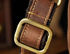Mens Leather Small Side Bag COURIER BAG Waist Bag Holster Belt Case Belt Pouch for Men