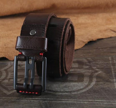 Genuine Leather Punk Rock Biker Trucker Mens Belt Men Black Coffee Belt for Men