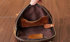 Leather Mens Belt Pouch Cell Phone Holster Waist Bag Shoulder Bag for Men
