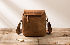 Cool Leather Small Mens Messenger Bags Shoulder Bags for Men