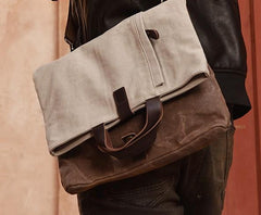 Mens Canvas Cool Side Bag Messenger Bag Canvas Handbag Canvas Tote for Men