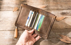 Cool Canvas Mens Small Wallets Bifold Vintage billfold Wallet for Men - imessengerbags