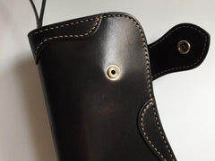 Handmade Leather Biker Wallet Mens Cool Chain Wallet Trucker Wallet with Chain