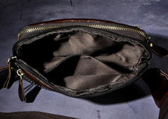 Cool Leather Mens Fanny Pack Waist Bag Hip Pack Belt Bag Bumbag for Men