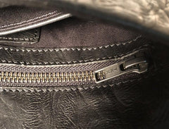 Handmade Leather Mens Clutch Cool Slim Wallet Zipper Clutch Wristlet Wallet for Men