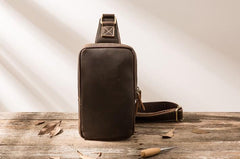 Cool Leather Mens Sling Bag Sling Shoulder Bags Sling Backpack for men - imessengerbags